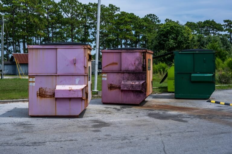 large dumpsters used for trash removal during property cleanout